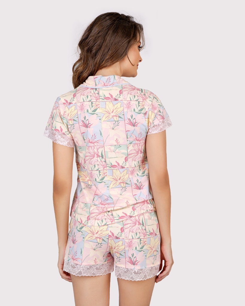 S24 J&amp;A Pinky Flower 8172 Short